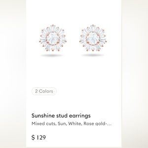 Swarovski Earrings (silver & light yellow)